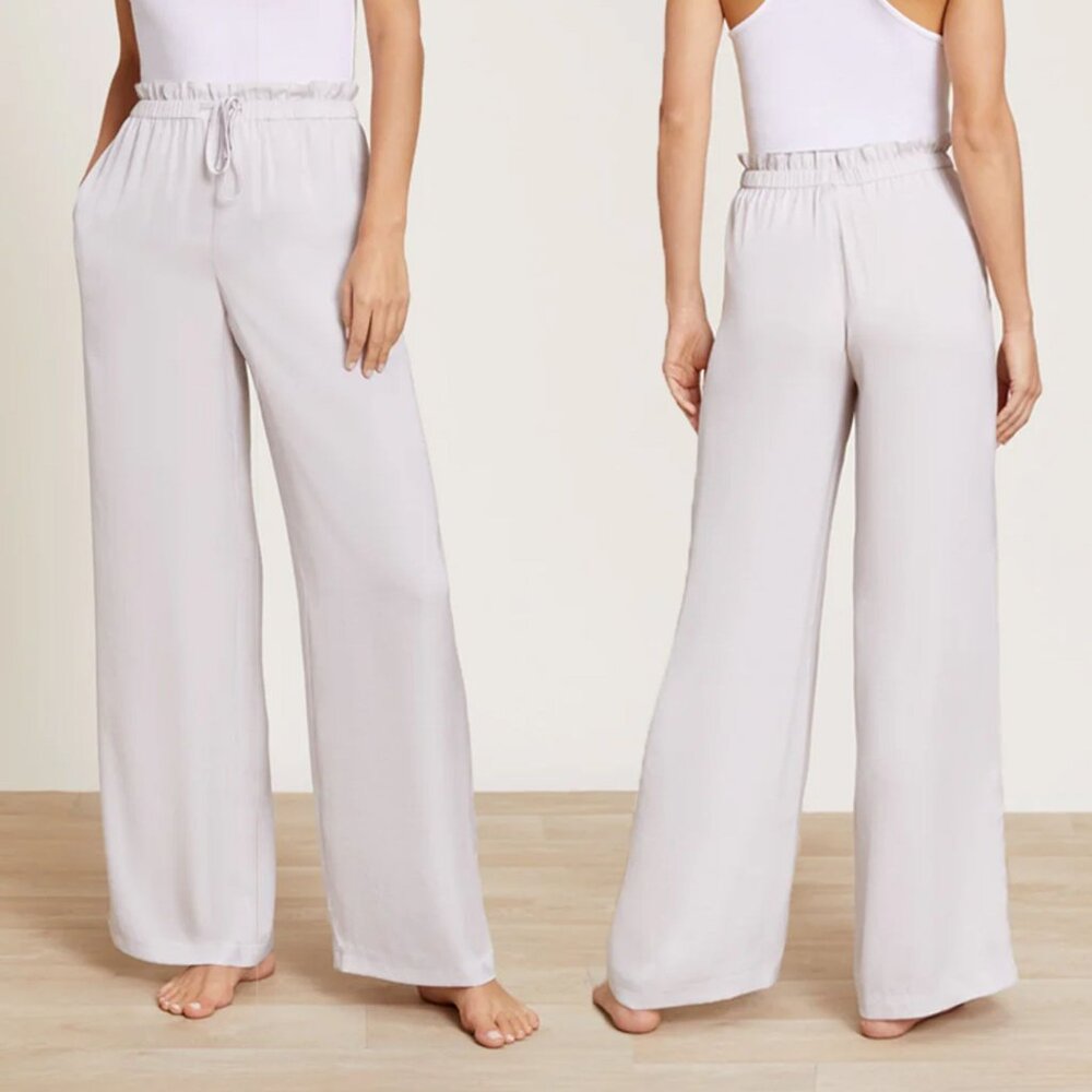 Barefoot Dreams Wide Leg Lounge Pants in Light Gray